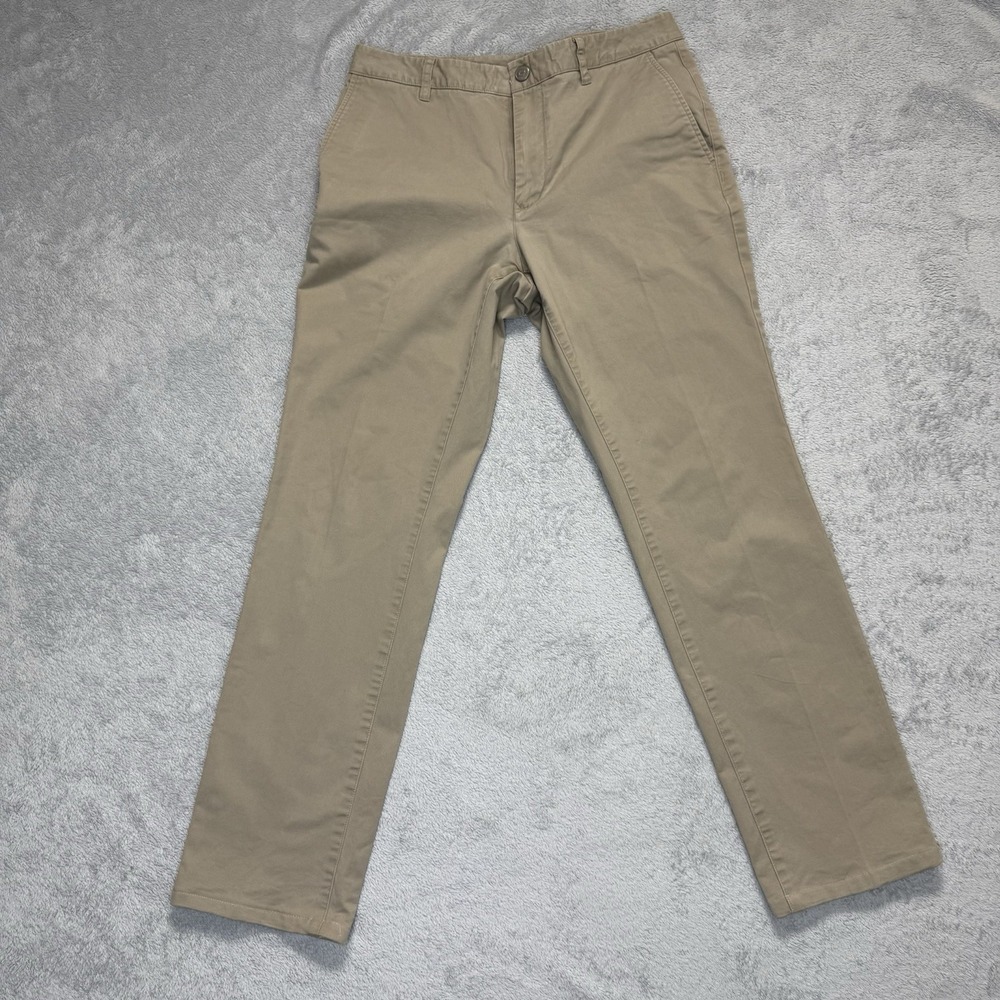 Bonobos Men's Chino Pants 34x32 Khaki Tan Stretch Straight Leg Casual